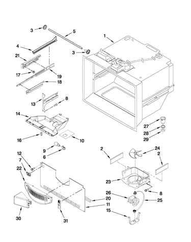 Freezer liner parts