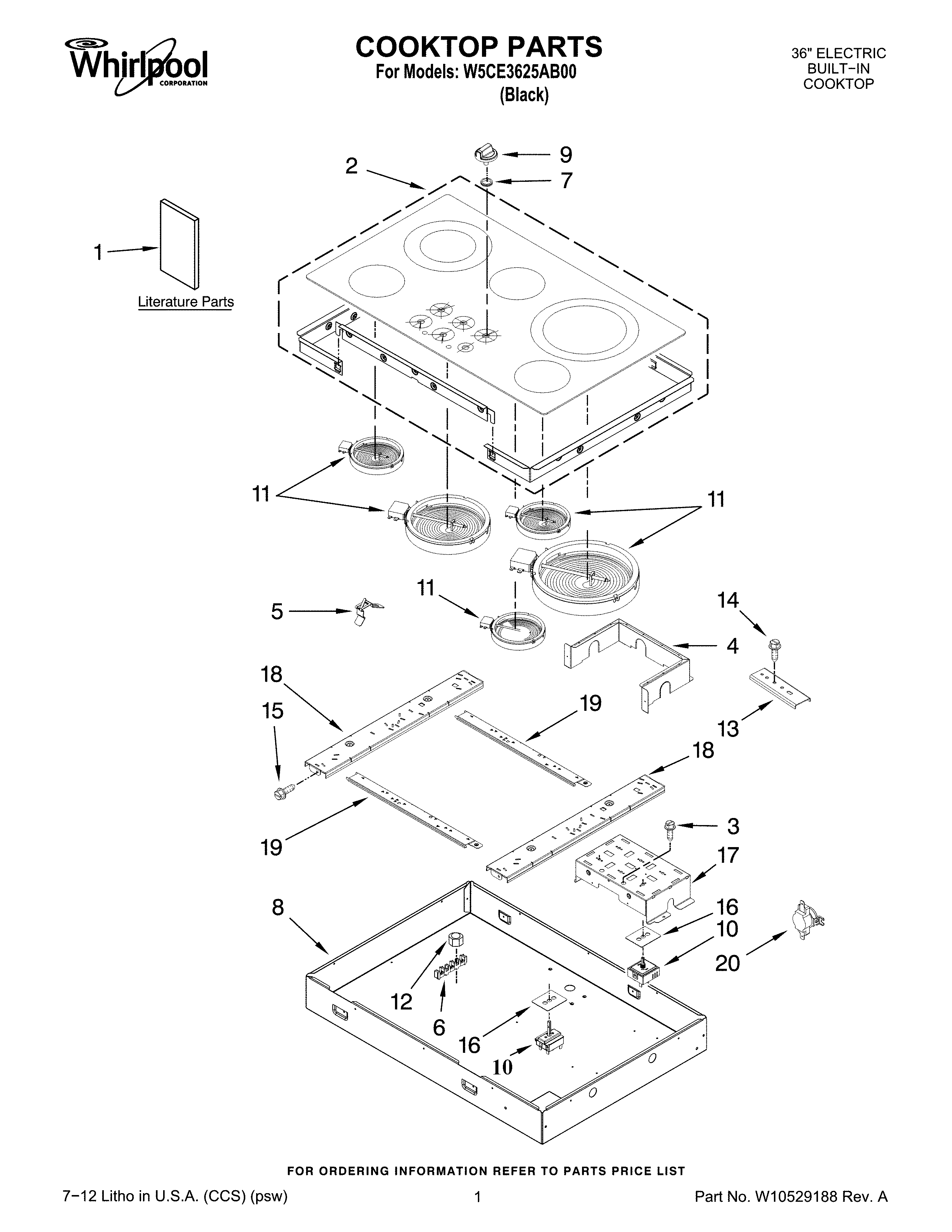 Cooktop parts