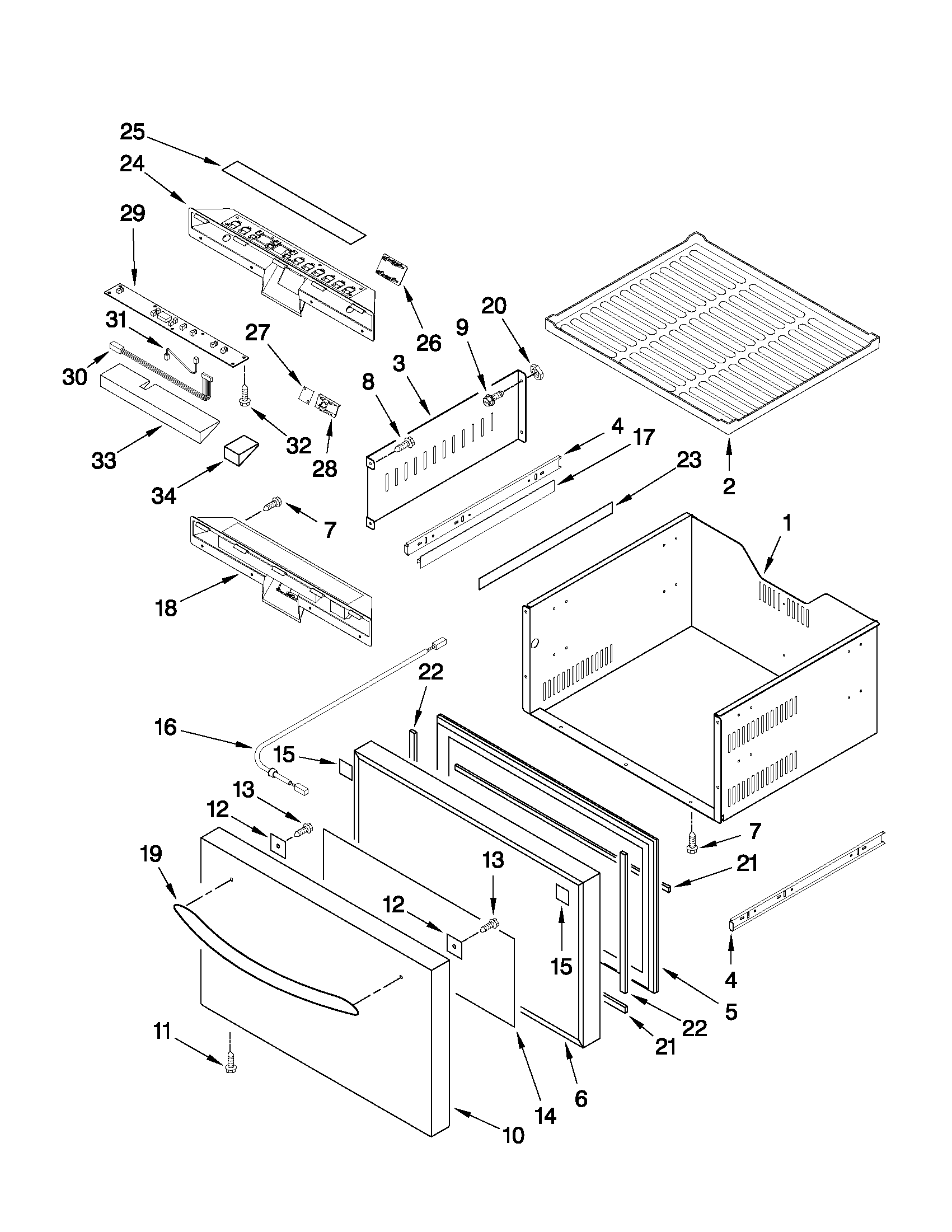 UPPER DRAWER PARTS
