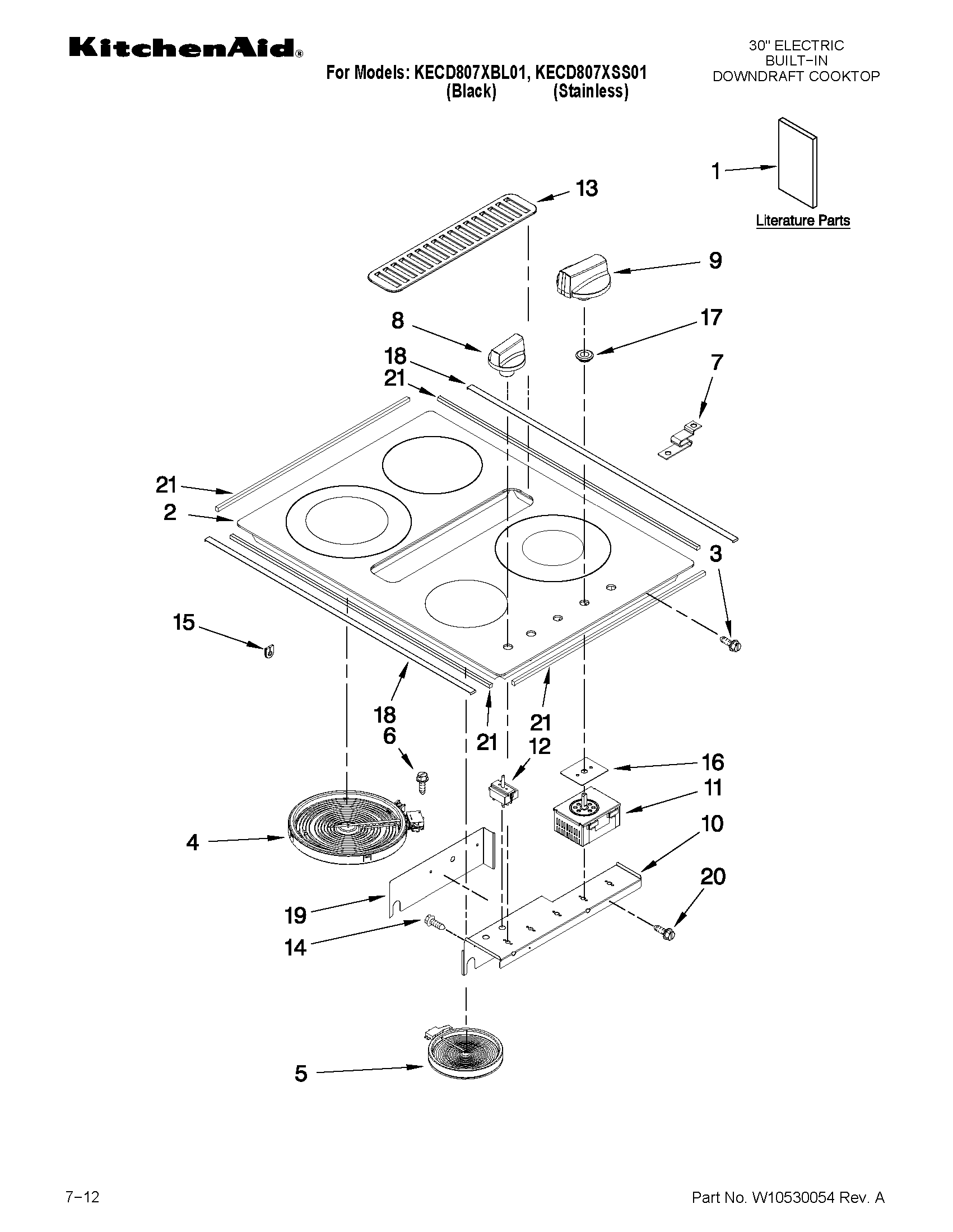 COOKTOP PARTS