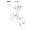 Whirlpool 7MWGD8800AW0 top and console parts diagram
