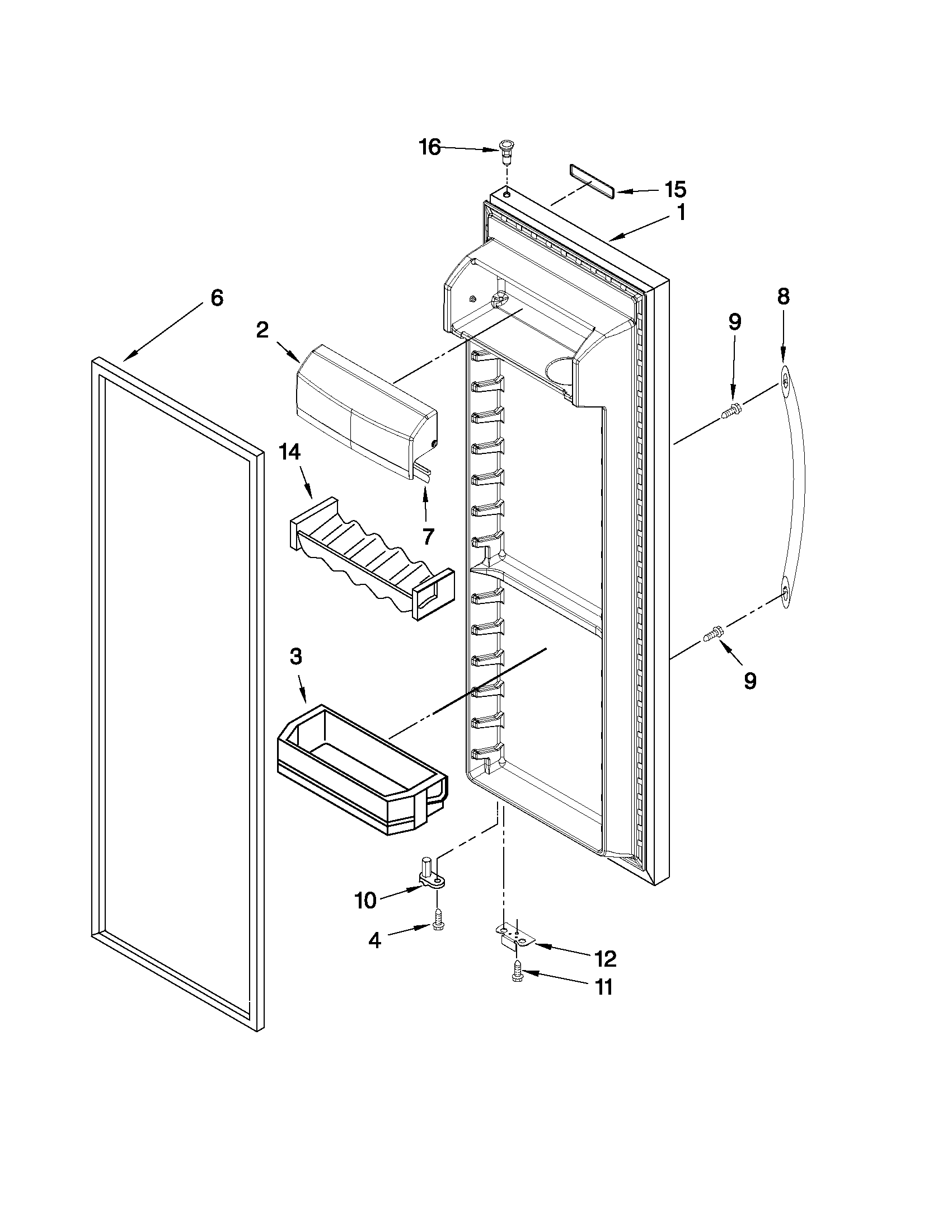 Refrigerator door parts