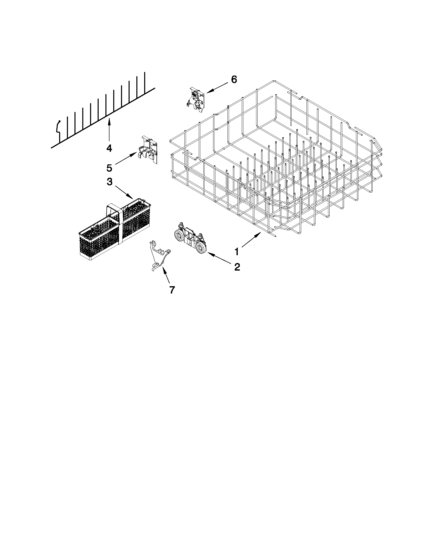 Lower rack parts