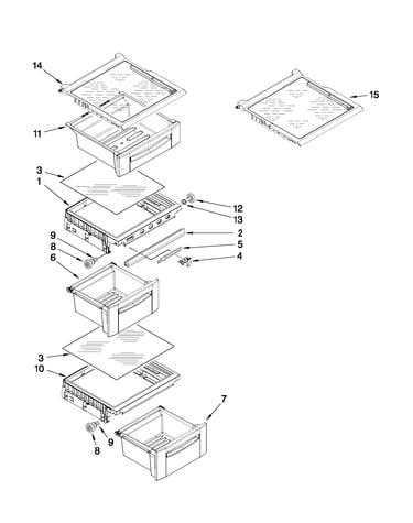 Refrigerator shelf parts