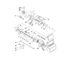 Maytag MSD2578VEW00 motor and ice container parts diagram