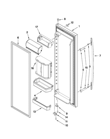 Refrigerator door parts