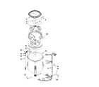Amana NTW4750YQ1 basket and tub parts diagram