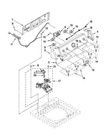 Controls and water inlet parts