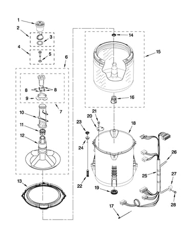Basket and tub parts