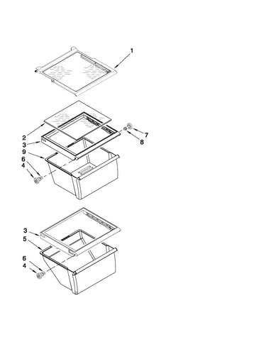 Refrigerator shelf parts