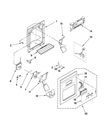 Dispenser front parts