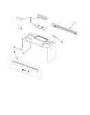 Cabinet and installation parts