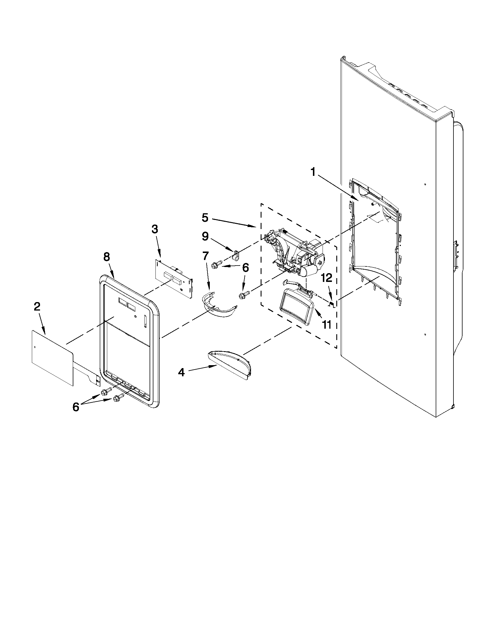 Dispenser front parts