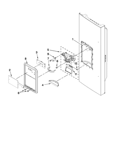 Dispenser front parts