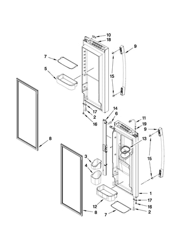 Refrigerator door parts