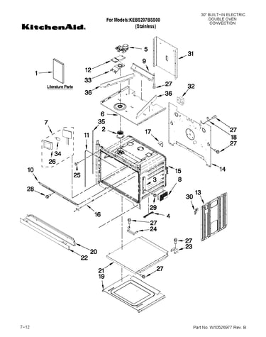 Lower oven parts