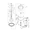 Whirlpool WTW4880AW1 basket and tub parts diagram