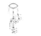 Whirlpool 7MWTW1711YM1 gearcase, motor and pump parts diagram