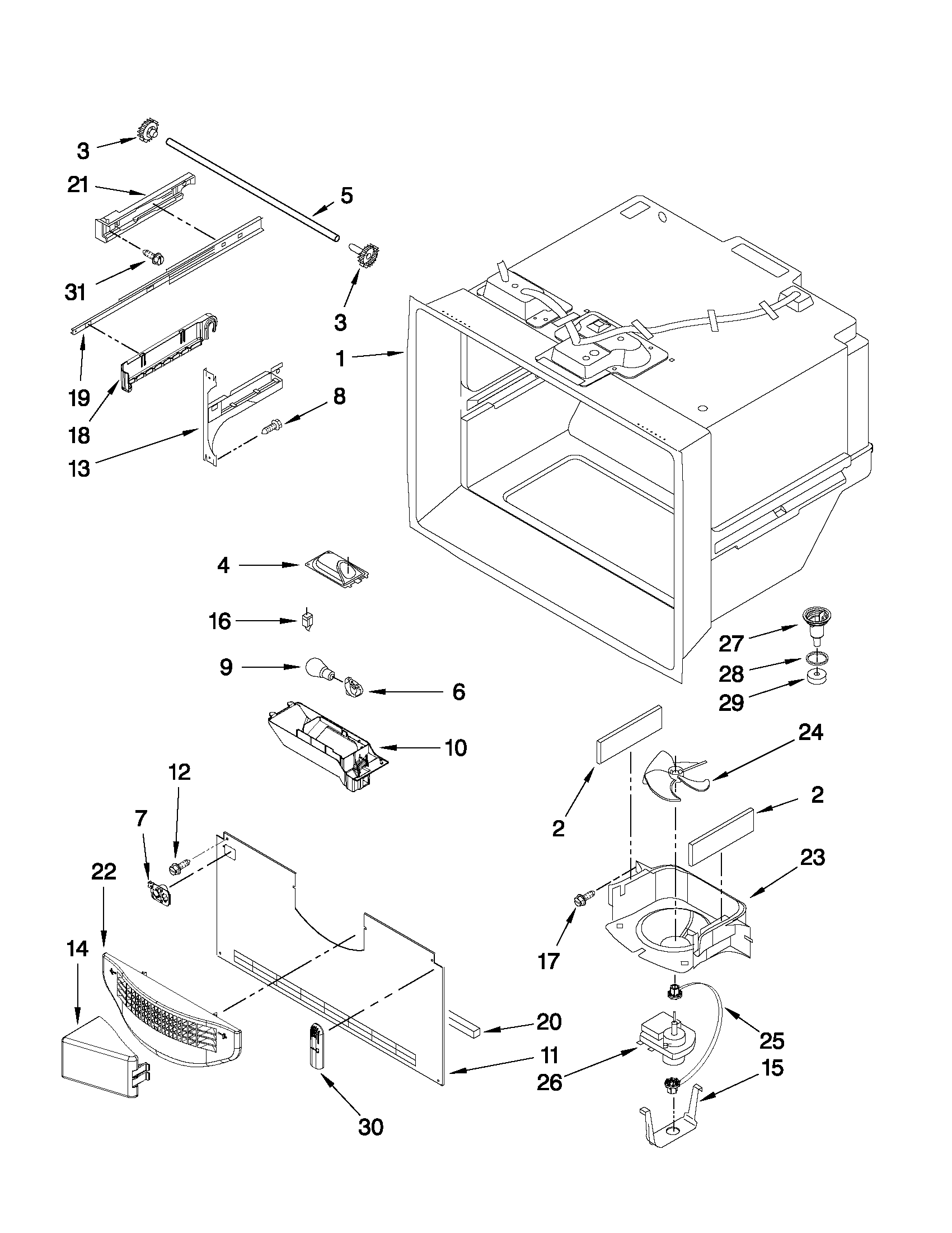 FREEZER LINER PARTS