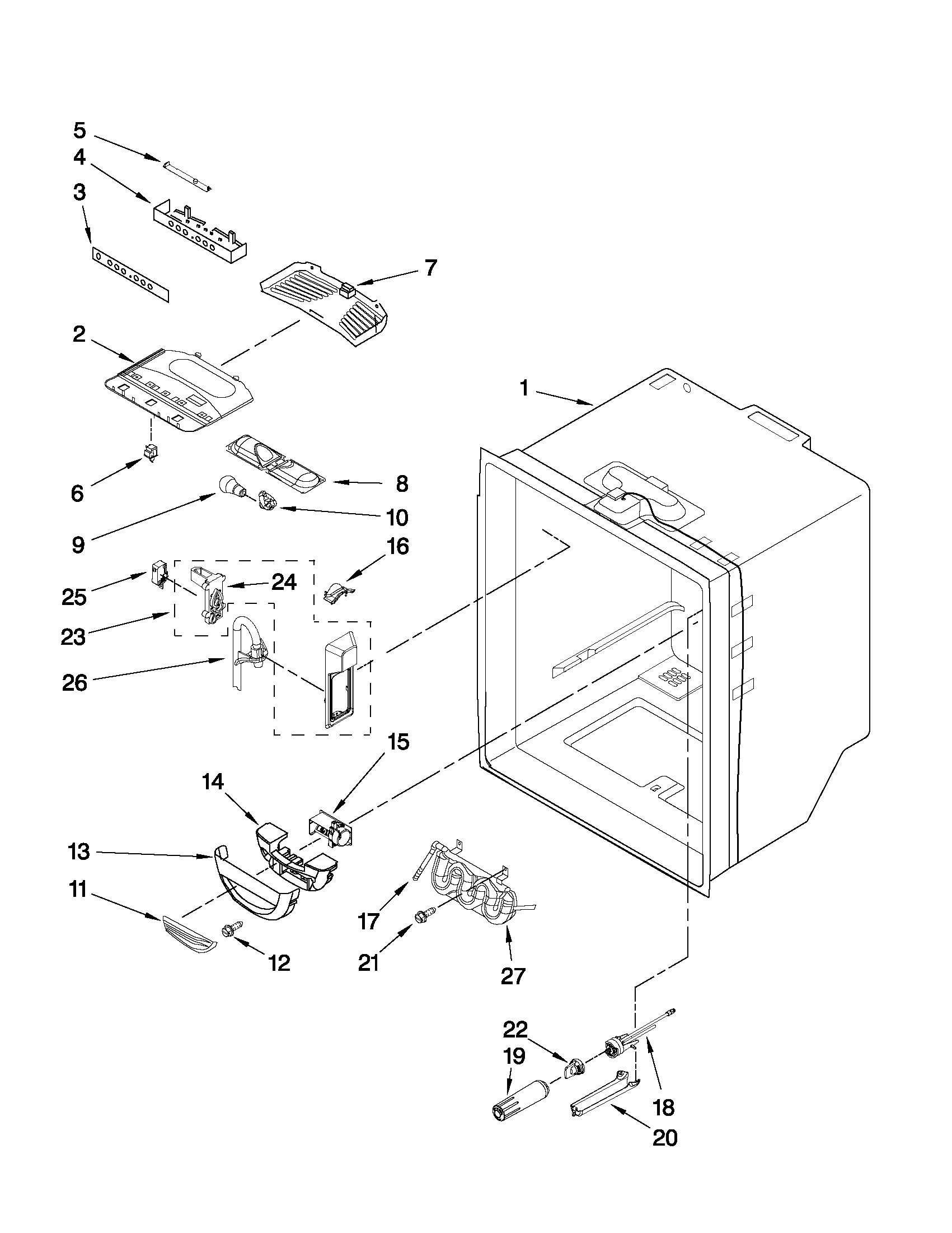 REFRIGERATOR LINER PARTS