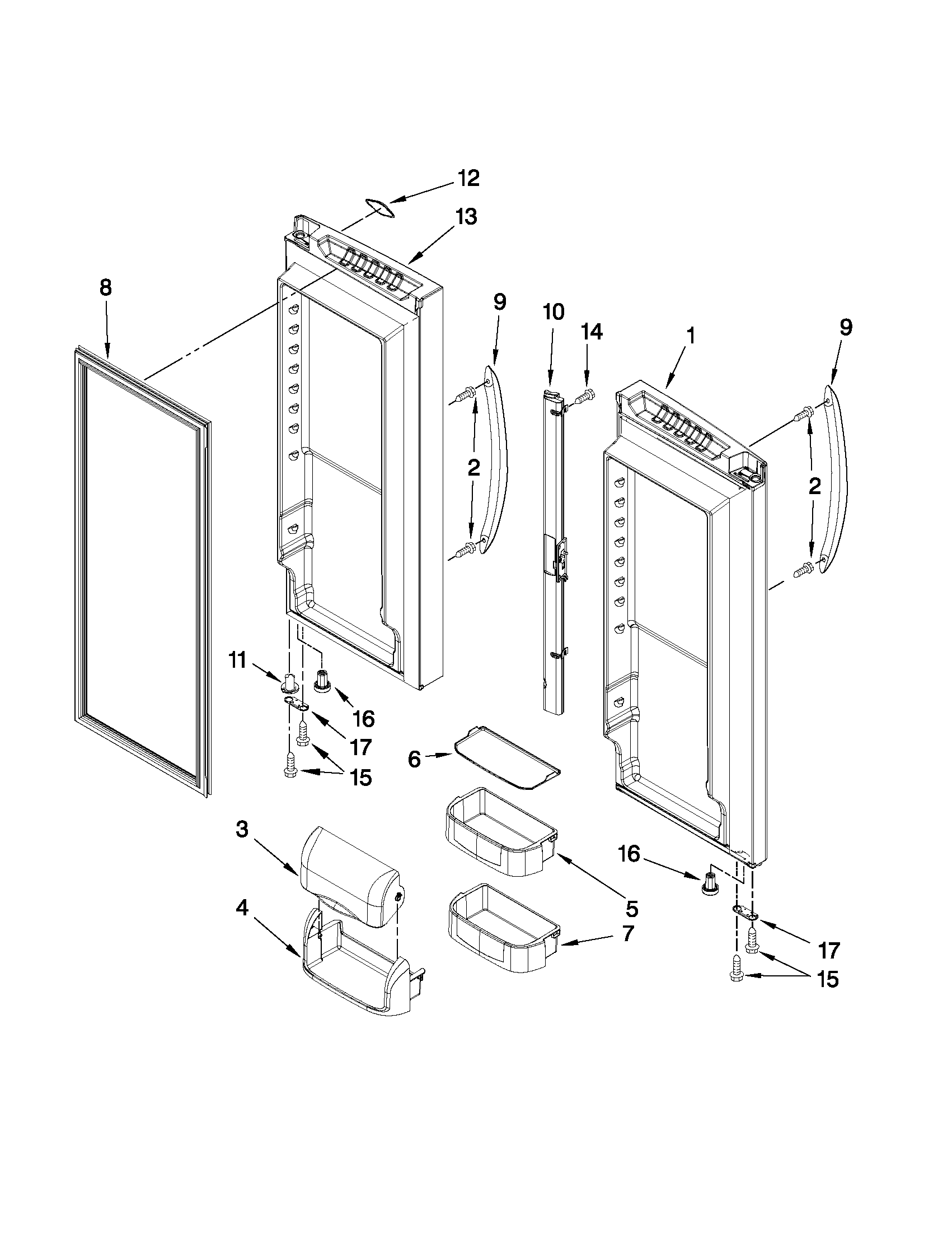 REFRIGERATOR DOOR PARTS