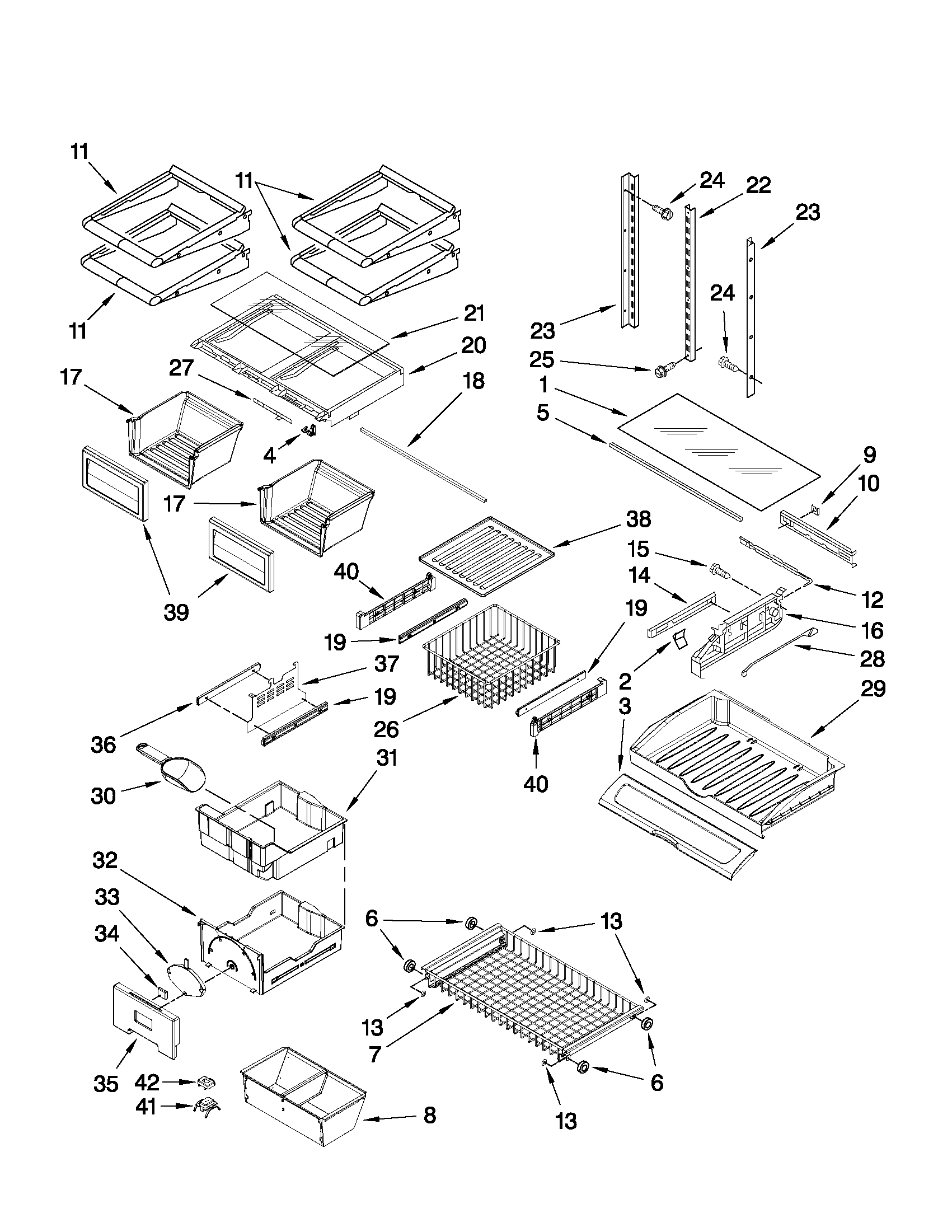 Shelf parts