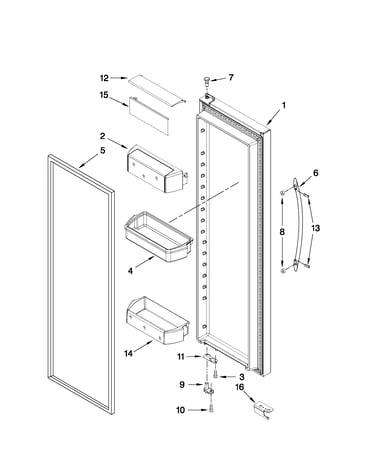 Refrigerator door parts