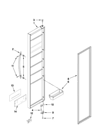 Freezer door parts