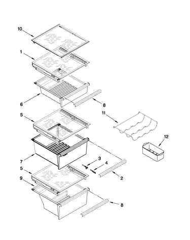 Refrigerator shelf parts
