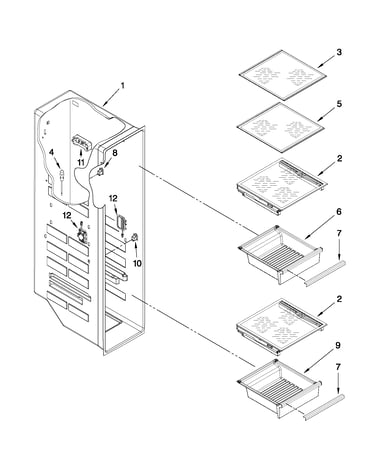 Freezer liner parts