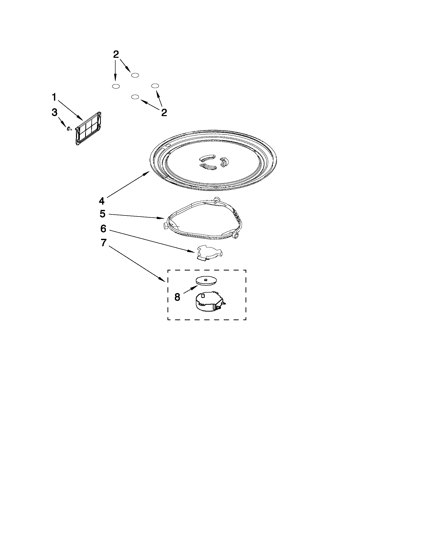 Magnetron and turntable parts