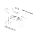 Cabinet and installation parts