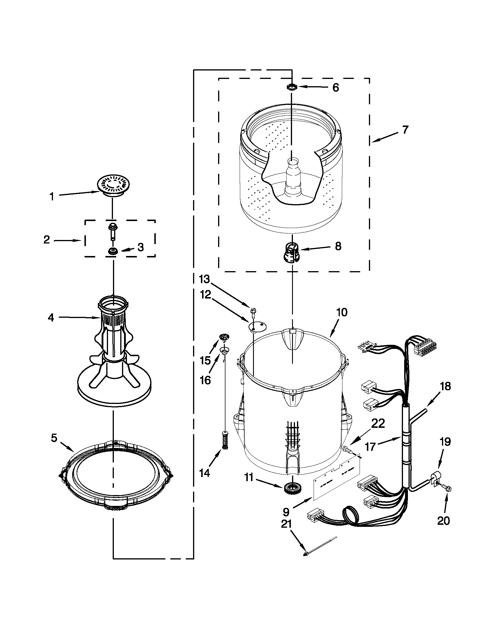 Basket and tub parts