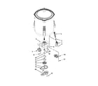 Amana NTW4600YQ1 gearcase, motor and pump parts diagram