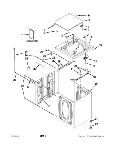 Top and cabinet parts