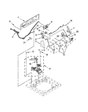 Controls and water inlet parts