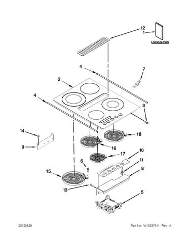 Cooktop parts
