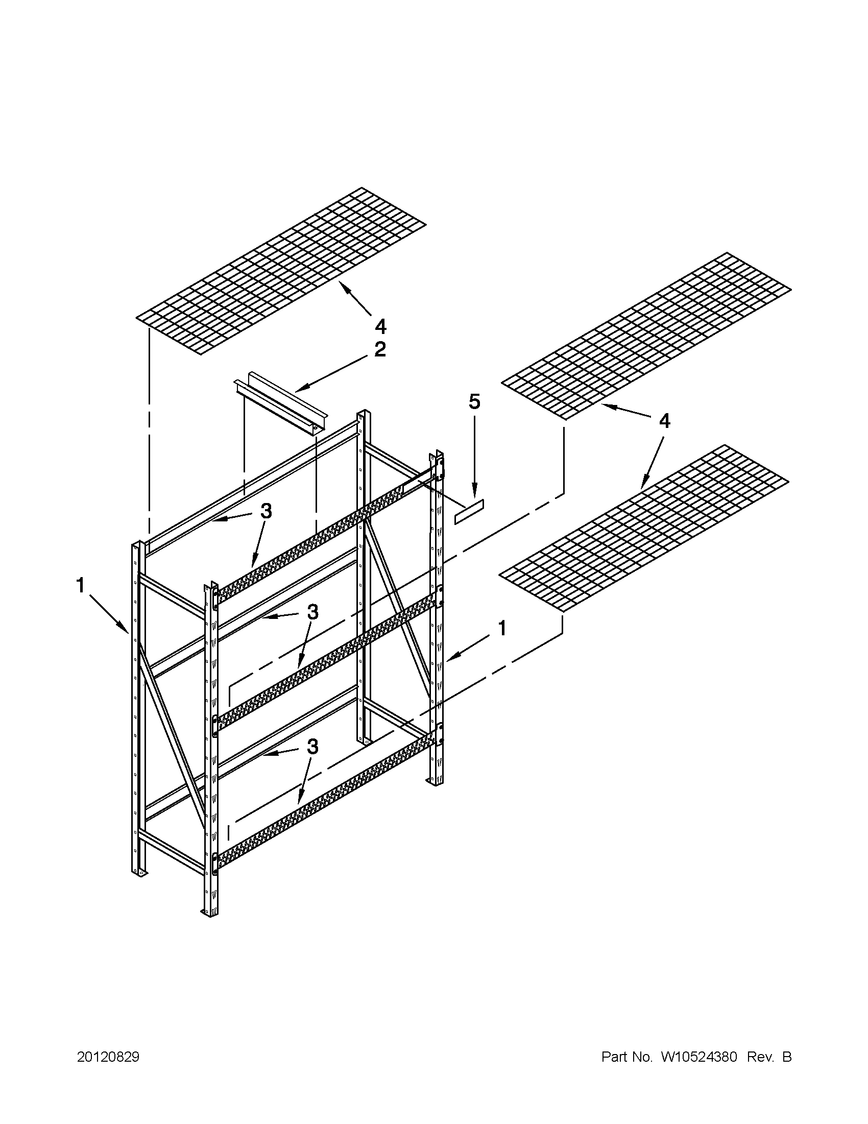 Rack shelving parts