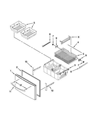 Freezer door parts