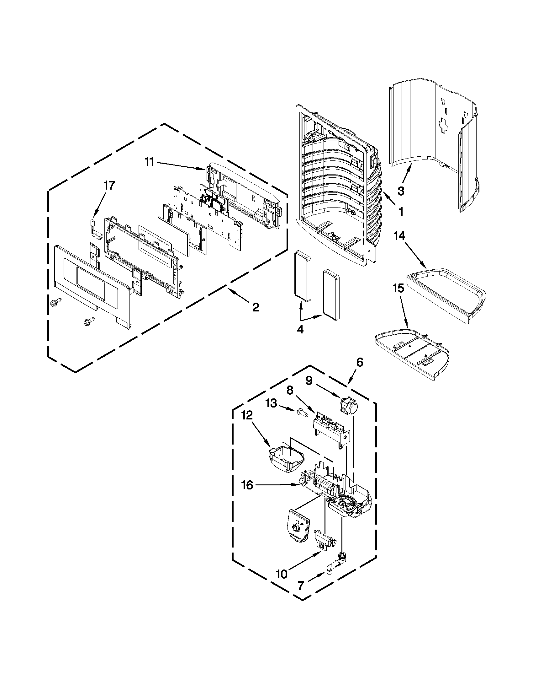 DISPENSER FRONT PARTS