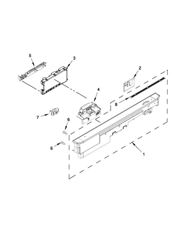 Control panel and latch parts