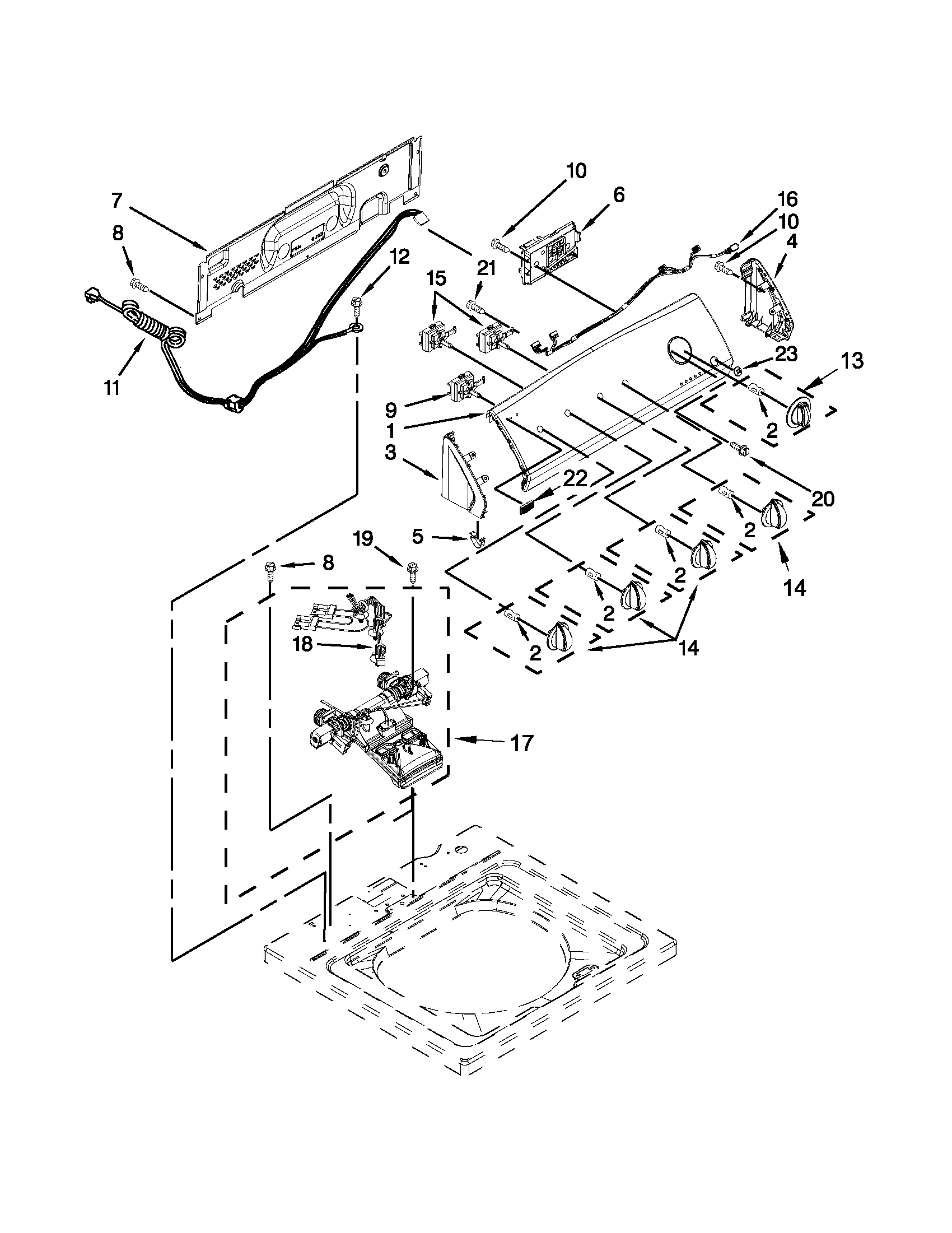 CONTROLS AND WATER INLET PARTS