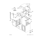 Whirlpool WTW4800XQ4 top and cabinet parts diagram