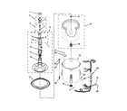 Whirlpool WTW4800XQ4 basket and tub parts diagram