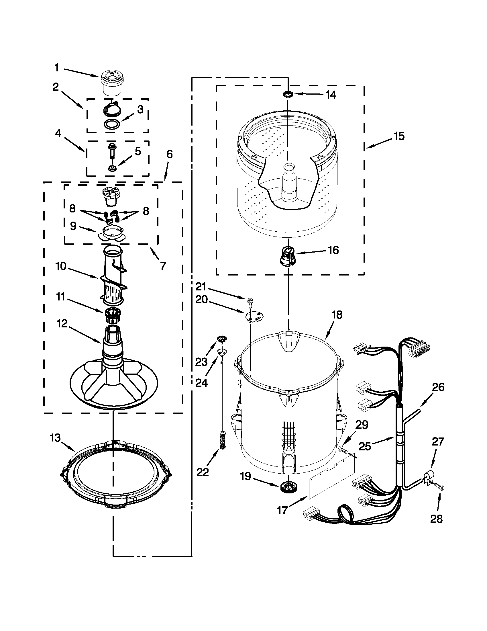 Basket and tub parts