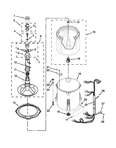 Basket and tub parts