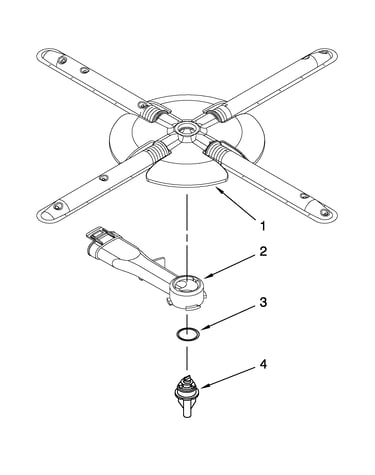 Lower washarm and strainer parts