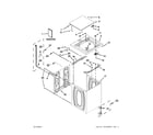 Whirlpool WTW4910XQ3 top and cabinet parts diagram