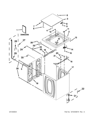 Top and cabinet parts