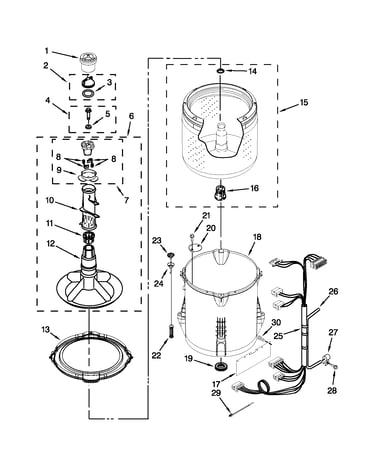Basket and tub parts